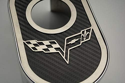 2005-2008 C6 Corvette Master Cylinder Cover with Cap and Carbon Fiber Crossed Flags