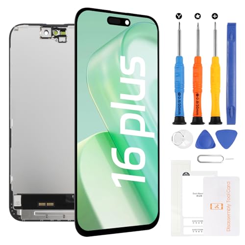 Screen Replacement for iPhone 16 Plus A3290 A3082 A3289 A3291 6.7 3D (Incell) LCD Touch Display Touch Digitizer Assembly - Repair Tools - Protective Film