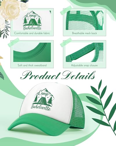 Image of Jecery 10 Pcs Trucker Hat for Women, Bach Party Mesh Baseball Cap for Bridal Shower Wedding Bach Party Favors