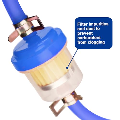 Image of Dirt Bike Gas Fuel Line Hose Fuel Filter for 50cc 110cc 125cc TaoTao Coolster Apollo GY6 Motorcycle Pit Bike Motocross Pocket Bike Chinese Atv Four Wheeler Moped Scooter Quad Go Kart Parts Blue