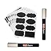 UNI-FAM Chalkboard Labels, 80 Premium Stickers for Jars + 2 Erasable White Chalk Markers