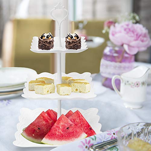 Coitak Plastic Cupcake Stands, 3 Tier Cupcake Stand, Dessert Tower Tray for Tea Party, Birthday and Wedding (2 Pack) by Coitak - Image 7