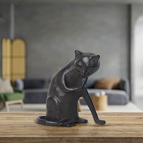 Estatua de Gato de Metal DreamsEden para Decoración miniatura 1