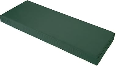 Brillars Outdoor Garden Bench Cushion 2 Seater for Patio Furniture, Water Resistant Heavy Duty Soft Replacement Cushions Seat Pad Sofa Pillow (Bottle Green, 106x40x5cm / 42x16x2)