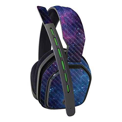 MightySkins Carbon Fiber Skin Compatible with Astro A10 Headset - Nebula | Protective, Durable Textured Carbon Fiber Finish | Easy to Apply, Remove, and Change Styles | Made in The USA