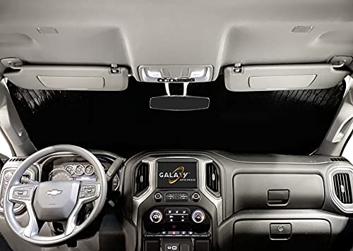 Custom Fit Windshield Sun Shade For 2019 2020 2021 2022 2023 Chevrolet Silverado 1500 2500 3500, 2Dr 4Dr, Insulated Window Sunshade Privacy Accessories Blockout Uv Reflector Protection - Made In Usa #TOP1