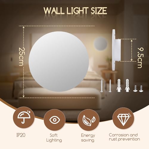 Apliques de pared interiores con 1400LM de bajo consumo y luz de 3000K 5