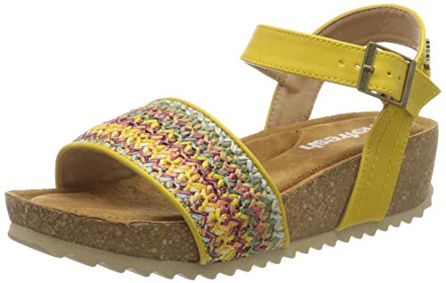 Refresh 69610.0, Sandalias con Punta Abierta para Mujer, Amarillo (Panama Panama), 39 EU