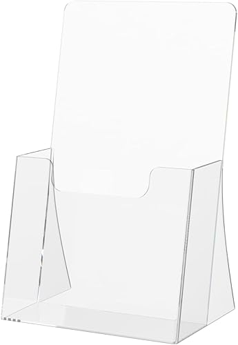 Marketing Holders Soporte para folletos de 4.25 pulgadas, contenedor triple para mostrador, literatura, catálogo, soporte para menú, folletos,