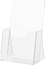 Marketing Holders Brochure Holder Tabletop Trifold Organizer Holds 4.25 Inch Wide Rack Cards Clear Acrylic Display Leaflet Rack Card Bin for Cruise Ships Souvenir and Gift Shops