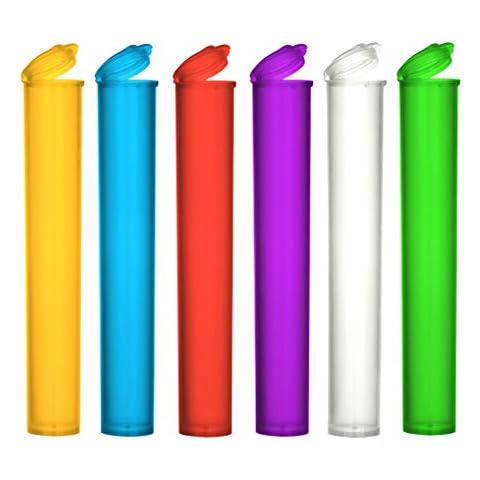 EZtube Assorted 4.5" Inches Hinged Lid Storage Tube Holder Waterproof Airtight Smell Proof Odor Sealing Container (6 Pack) Cover
