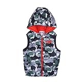 Kids Vest Girls Boys Christmas Vest Outerwear Winter Clothes Hoodie Zip Warm Jacket Jacket Jacket (Color : Green, Size : XXX-Large)