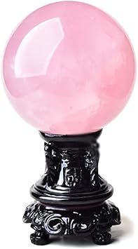 Crystal Ball Modern Exquisite Natural Stone Powder Crystal Ball Ornaments Feng Shui Lucky Home Office Living Room Study Decorations Lensball Photography Size 1.18in