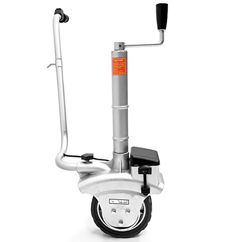 Biltek Trailer Mover 350W 12V Electric Trailer Jack Mini Mover Trailer Jockey Wheel Max Vehicle Load 5000Lbs Utility Trailer Jack Easy to Maneuver Trailer Camper Boat (12V/350W) + Battery Included