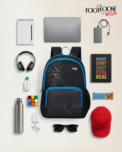 Image of FOOTLOOSE by VIP Nomad Laptop Backpack for Men & Women | 26 Litre Travel Backpack with 15.6 inch Laptop Compartment | Office, College, School Bag