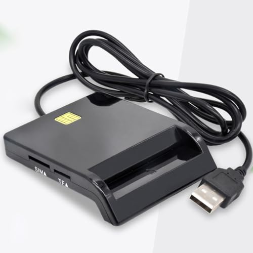 RIIPOO CAC Card Reader, DOD USB Smart Card Reader Military, USB to SIM Card, SD, TF Card Reader Compatible with Mac OS, Windows, Linux, [Don't Support VA PIV Card]