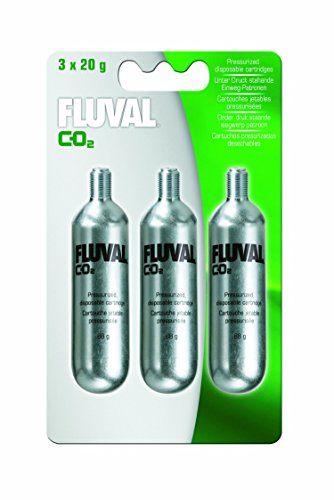 Fluval Co2 20 Pressurized Disposable Cartridges, 3 x 20g