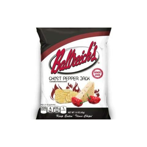 Ballreich Snack Food Company Marcelled Potato Chips (Ghost Pepper Jack), 1.5oz (Pack of 6) Cover