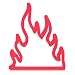 Fire Flames Plast-Clusive Cookie Cutter 3.6" PC0199