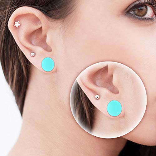 Beautidots 100Pcs Colorful Silicone Ear Gauges Plugs Double Flared Ear Tunnels Stretchers Ear Piercing Jewelry 2G #TOP5
