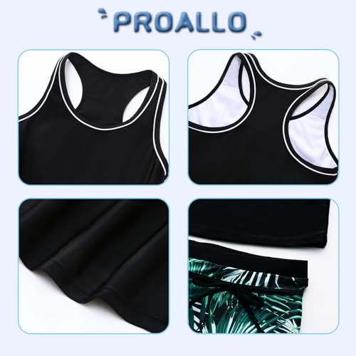 Image of Little Girls' Summer Swimwear Two Piece Boyshort Tankini Kids Swimsuit