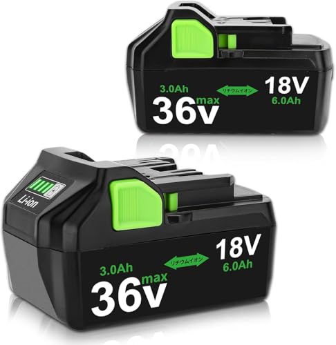 Reoben互換 BSL36A18 ハイコーキ 36V 互換バッテリー 2個 36v/18v...