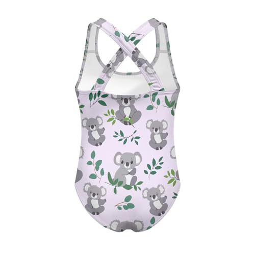 Image of Girls One Piece Swimsuits Teens Sleeveless Back Cross Strap Bathing Suit Kids Quick Dry Cute Beach Swimwear(5-14)