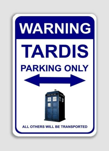 Dr Who Tardis Parking Only Poster vintage en métal 30,5 x 20,3 cm
