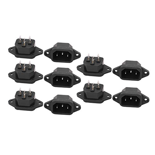 Aexit AC250V 10A Fittings SS-120B IEC AC Input Socket Switch Sound Level Copper Expansion Plugs Rhodium Power