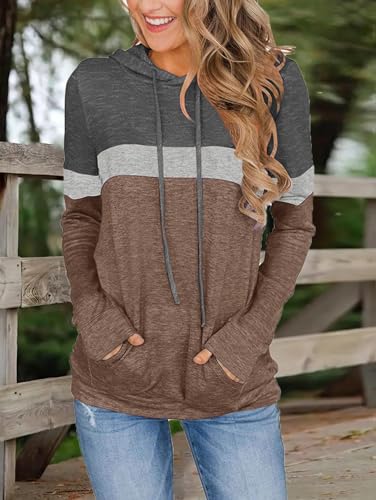 Womens Tops Ladies Tunics Casual Shirts Long Sleeve Hoodie Pullover Blouses Loose Fitting Tees Fashion Clothing