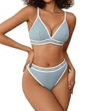 Avidlove Women's Lingerie Set Sexy Bra and Panty Set 2 Piece Lingerie Set(Blue,XX-Large)