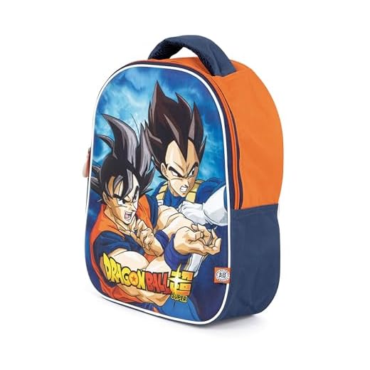 ARDITEX - Mochila infantil 3D de Dragon Ball con Goku y Vegeta - 26x32x10cm - Color Azul - Perfecta para niños - Ideal para la guardería, el colegio y la escuela