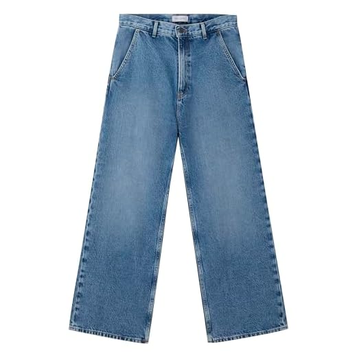 Denim Straight Leg Jeans, 10, Blue