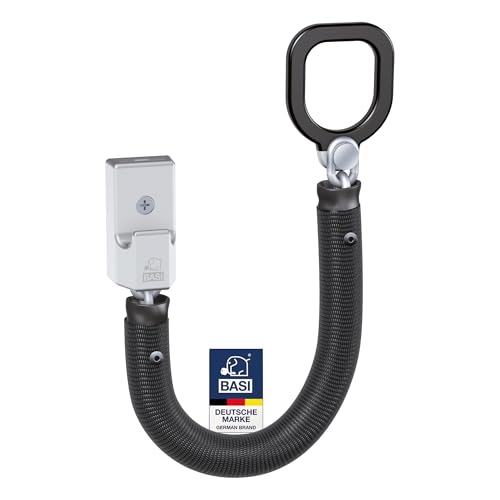 BASI | Türkette mit Kratzschutz | mit Überwurftring für Drücker | Stahlkette mit Ummantelung | Türsicherung für Wohnungstür Haustür | Zusatzsicherung | Einbruchschutz