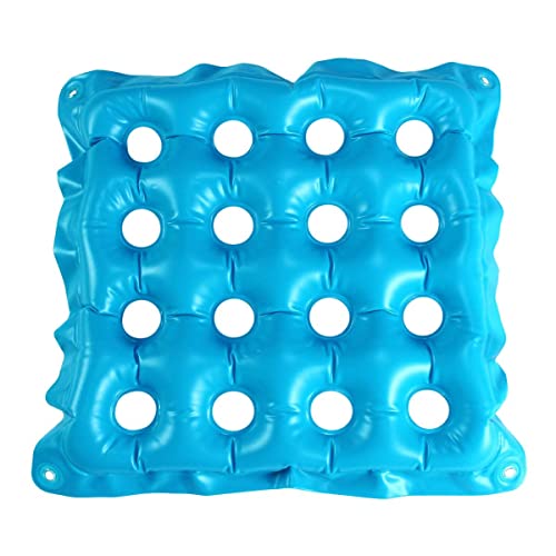Inflatable seat Cushion,air Cushion,air Cushion seat,sit Cushion,with air Vent, can be a Small Amount of air or Water, Very Suitable for Office Chair and Wheelchair use(Blue 19inch)