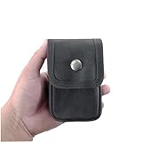 diodrio EDC Belt Pouch for Men Women, Small Utility Holster Pouch with Belt Loop for Hiking, Fishing, Camping, Snap Closure, Classic Waxed Canvas, Black Small