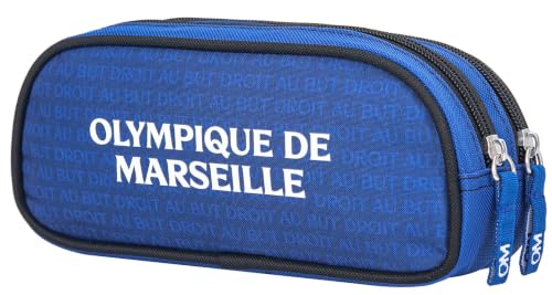 Olympique de Marsella - Estuche escolar Om – Doble compartimentos – Colección oficial