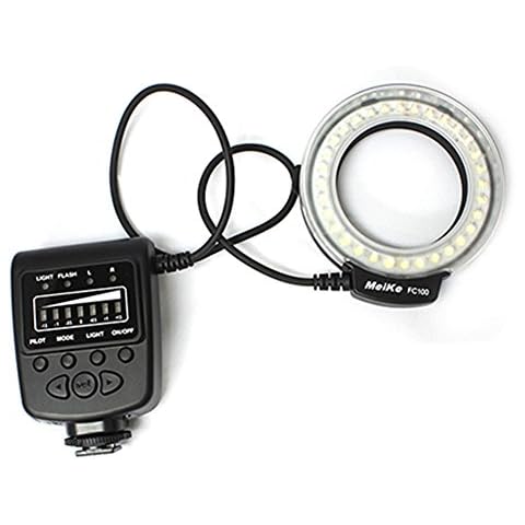Meike LED Macro Ring Blitzlicht FC-100 für Canon Nikon Pentax Olympus DSLR Kamera Camcorder Cover