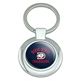 Dixie State Trailblazer Keychain Classy Round Chrome Plated Metal