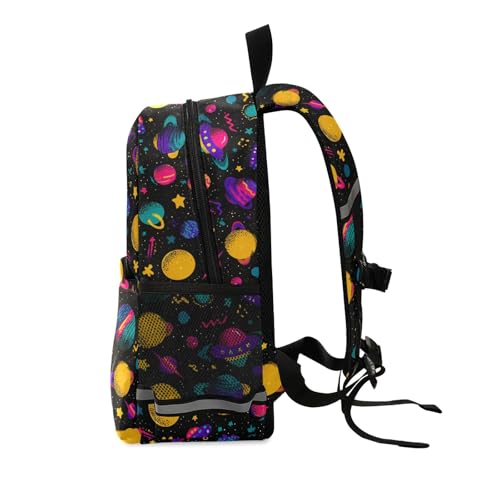 Space Planet Stars Cartoon Colorful backpack for kids 8-12 with leash book bags for kid mochila para ni?os de 3 a?os2