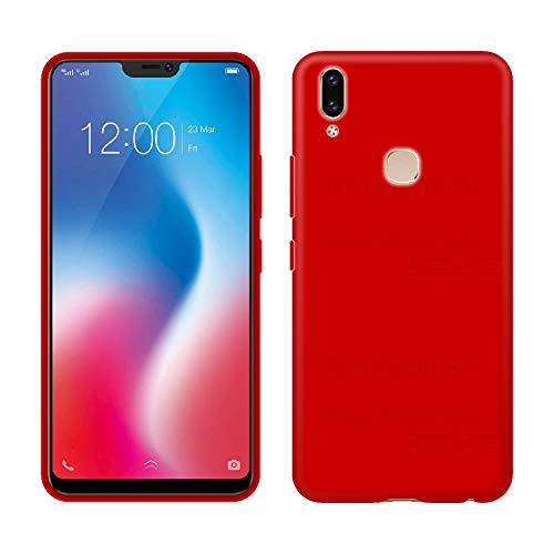 Image of Case Creation Luxurious OG Series for Vivo V9 Pro Case Cover,Anti-Dirty Slim Case Frosted Matte Cute Candy TPU Raised Bezel (Splash of Color) Back Cover for Vivo V9 Pro - Glamour Red