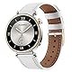 Armband für Huawei Watch GT 4/GT 5 41mm Leder Uhrenarmbänder, 18mm Armbänder Echtleder Ersatz Lederband für Damen Herren - Weiß