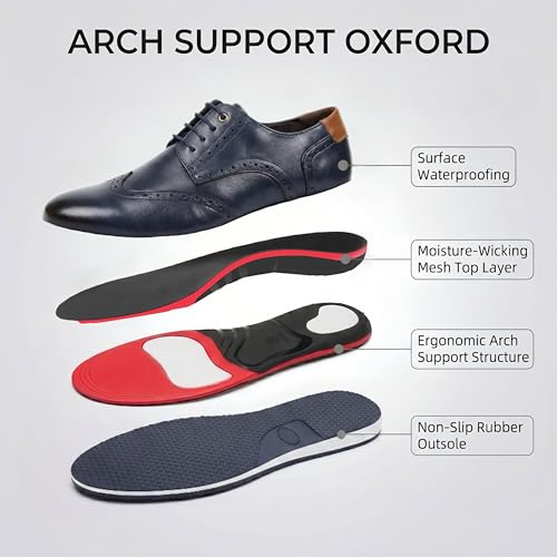 Image of Coramtty Men Casual Arch Support Oxford Shoes Formal Sneakers