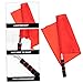 FOYTOKI Signal Flags Set Red Soccer Referee Flag Whistle for Sports Events