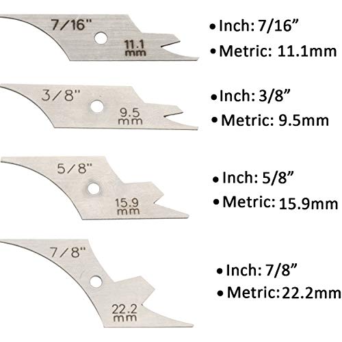 Set de 11 piezas calibrador para soldadura en acero inoxidable miniatura 3