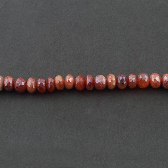 Carnelian Silver Coated Rondelles perles briolettes 9mm-10mm pour bijoux SB1113