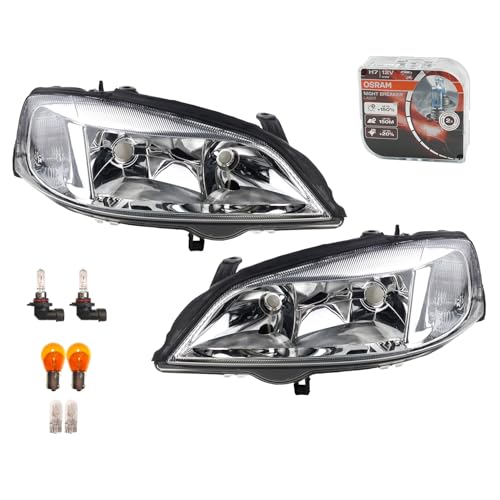 Johns, Phare laser Nightbreaker LED, Lampe Voiture pour Opel Astra G Set Li. Re. 98-04
