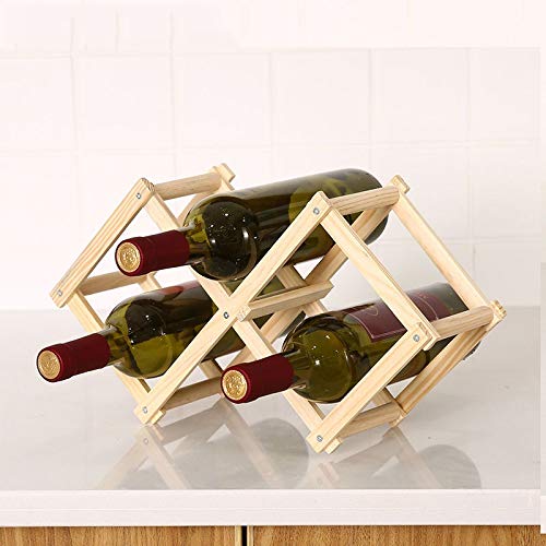 Soporte de madera plegable para 6 botellas de vino miniatura 3