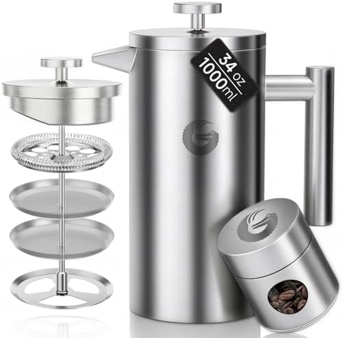 Coffee Gator 304 Grade Stainless Steel French Press Coffee Maker ...