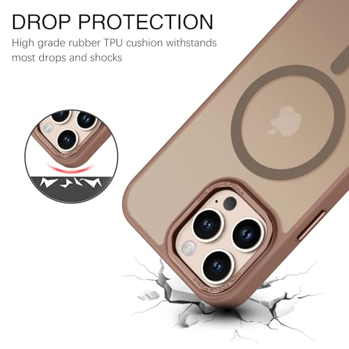 Image of BENTOBEN for iPhone 16 Pro Max Case 2024, Phone case iPhone 16 Pro Max Magnetic Case [Compatible with Mag Safe] Translucent Matte Shockproof Protective Cover 6.9 inch Desert Titanium